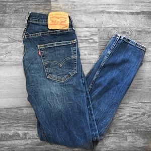Levi 502 Mid Rise Straight Leg Jeans
